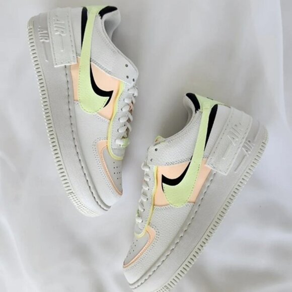7 WOMEN'S Nike Air Force 1 AF1 SHADOW SUMMIT WHITE MULTICOLOR CI0919-107 - Picture 1 of 11